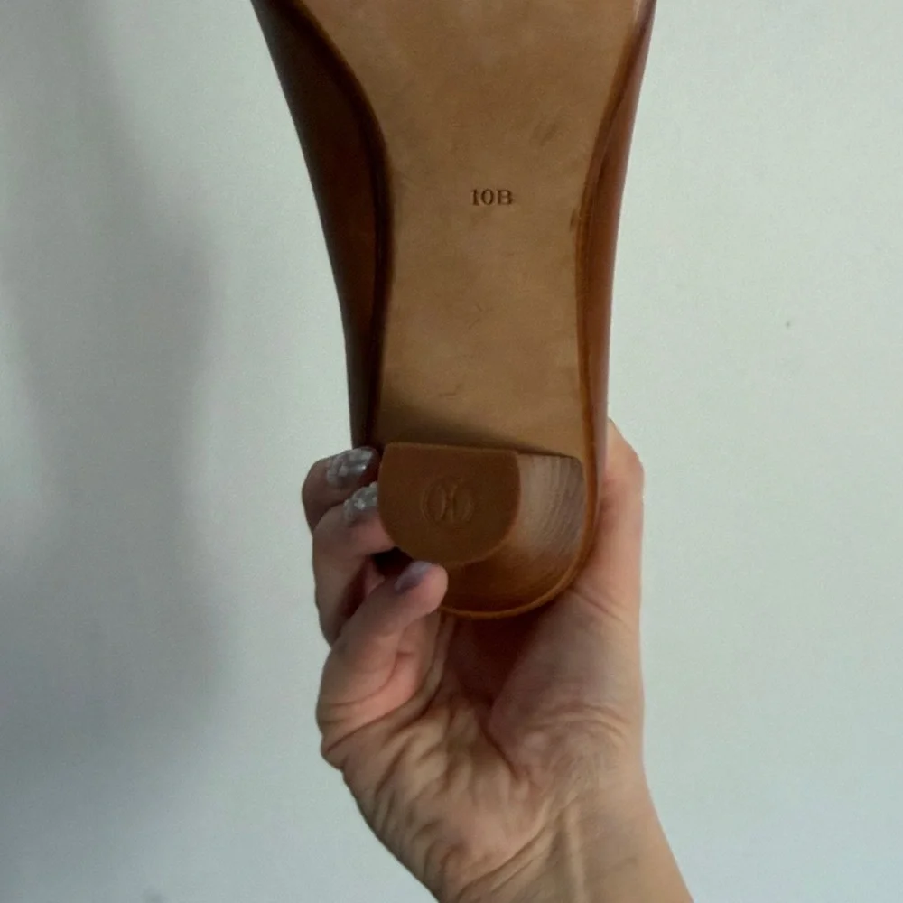 Cole Haan Tan Leather Tassel Loafer Pumps 10B